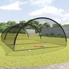 vidaXL Baseball-Schlagk&auml;fig Schwarz 900x400x250 cm Polyester
