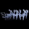 vidaXL Rentiere Schlitten Weihnachtsdekoration 320 LEDs Acryl