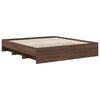 vidaXL Bettrahmen Braun Eichen-Optik 200 x 200 cm Holzwerkstoff