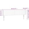 vidaXL LED Kopfteil Dunkelbraun 183x16x78/88 cm Stoff
