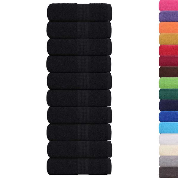 vidaXL Wascht&uuml;cher FROGN 10 Stk. Schwarz 30x30 cm 360 g/m&sup2;
