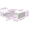 vidaXL Gartensofa-set mit Kissen 13 pcs Beige und Creme Poly-Rattan