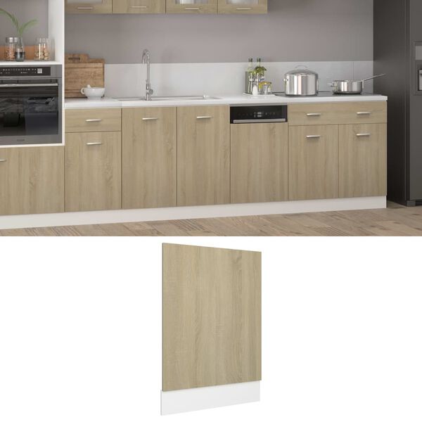 vidaXL Geschirrsp&uuml;lerblende Sonoma-Eiche 45x3x67 cm Holzwerkstoff