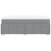vidaXL Boxspringbett mit Matratze Hellgrau 120x190 cm Stoff