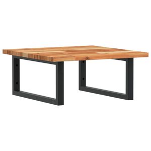 vidaXL Waschbeckenregal Wandmontage Stahl und Akazienholz