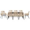 vidaXL Garten Essgruppe mit Kissen 9 pcs Braun Poly-Rattan