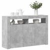 vidaXL Sideboard mit LED-Leuchten Betongrau 115,5x30x75 cm