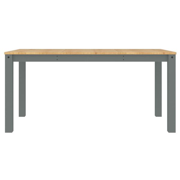 vidaXL Esstisch Panama Grau 160x80x75 cm Massivholz Kiefer