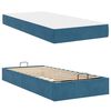 vidaXL Bettgestell mit Matratze mit Matratze 2 pcs Blau Samt