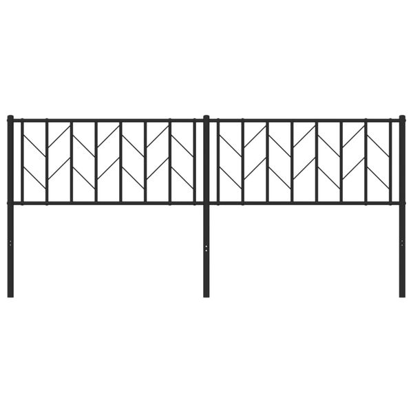 vidaXL Ersatz-Kopfteil Metall Schwarz 193 cm