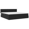 vidaXL Bett mit Stauraum und LED mit LED Schwarz 200 x 200 cm Samt