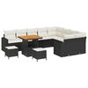 vidaXL Gartensofa-set 12 stk. Schwarz Poly-Rattan