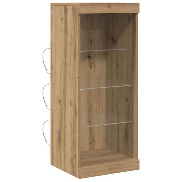 vidaXL LED-Sideboard Artisan-Eiche 41 x 37 x 100 cm Holzwerkstoff
