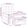 vidaXL Boxspringbett mit Matratze Schwarz 120x190 cm Stoff