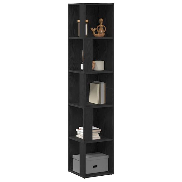 vidaXL Eckregale Schwarz Eichen-Optik 33 x 33 x 164,5 cm Holzwerkstoff