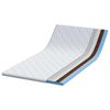 vidaXL Kokosnuss Topper Wei&szlig; 90 x 190 cm Jacquard-Stoff
