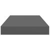 vidaXL Schwebendes Wandregal Hochglanz-Grau 40x23x3,8 cm MDF