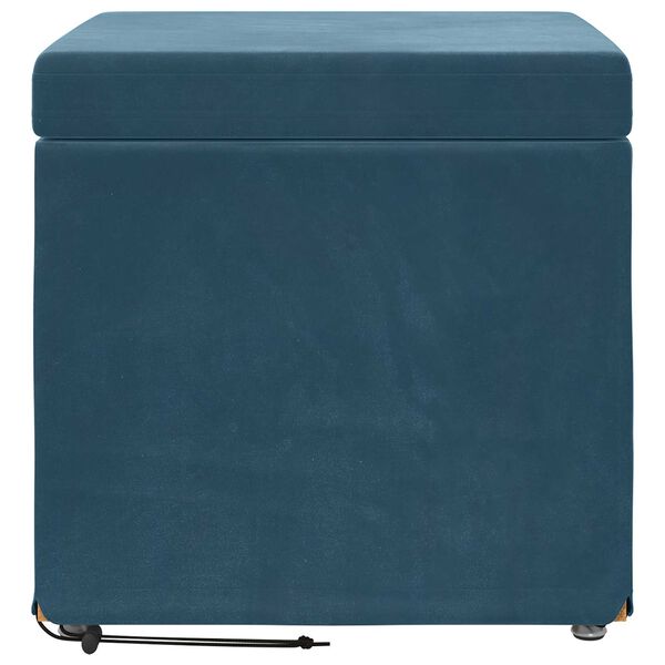 vidaXL Hocker Blau 41 x 41 x 40 cm Samt und Engineering Holz