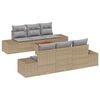 vidaXL Gartensofa-set 7 stk. Beige und Hellgrau Poly-Rattan