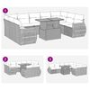 vidaXL 10-tlg. Garten-Sofagarnitur mit Kissen Grau Poly Rattan