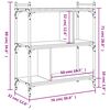 vidaXL B&uuml;cherregal 3 B&ouml;den Braun Eichen-Optik 76x32x88cm Holzwerkstoff
