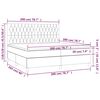 vidaXL Boxspringbett mit Matratze & LED Blau 200x200 cm Stoff