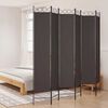 vidaXL 6-tlg. Paravent Braun 200x220 cm Stoff