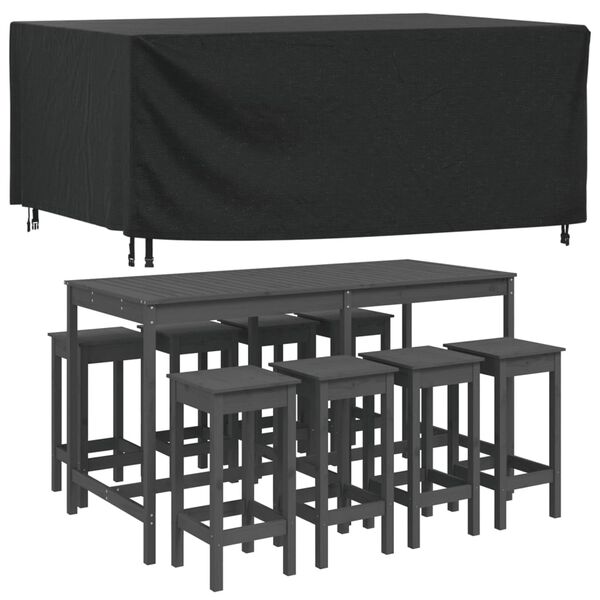 vidaXL Gartenm&ouml;bel-Abdeckungen 2 Stk. Schwarz 225x143x90cm Wasserdicht