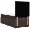 vidaXL Boxspringbett mit Matratze Dunkelbraun 90x200 cm Stoff