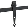vidaXL Mini Schiebet&uuml;rbeschlag Set f&uuml;r Schrankt&uuml;ren 122 cm Carbonstahl