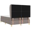 vidaXL Boxspringbett mit Matratze Dunkelgrau 90x190 cm Taupe Stoff