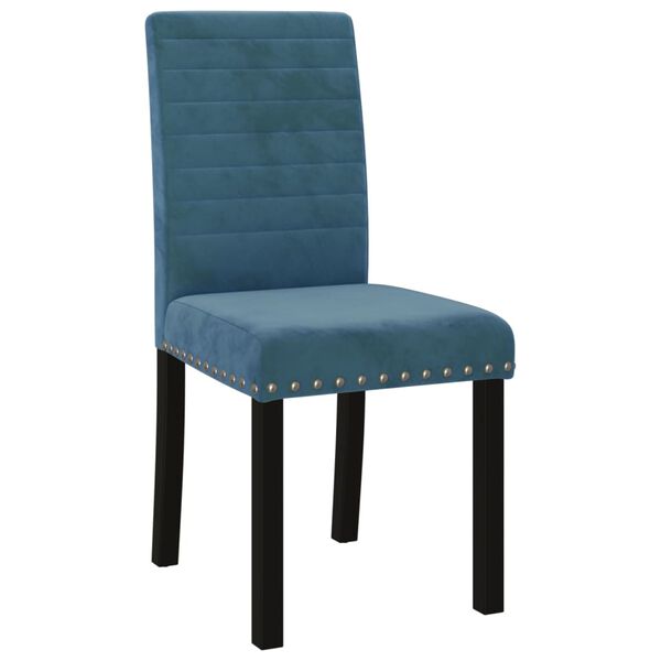 vidaXL Esszimmerst&uuml;hle 6 Stk. Blau Samt