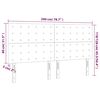 vidaXL LED Kopfteil Dunkelgr&uuml;n 200x5x118/128 cm Samt