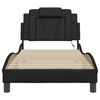 vidaXL Bettgestell "Viana" mit LED ohne Matratze Schwarz 90x190 cm