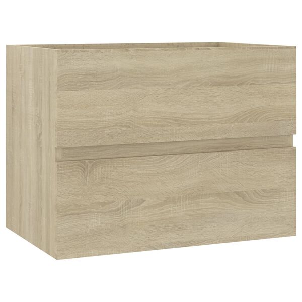 vidaXL Waschbeckenunterschrank Sonoma-Eiche 60x38,5x45cm Holzwerkstoff