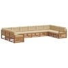 vidaXL Sofagarnituren 8 stk. Natur und Beige Massivholz Akazie