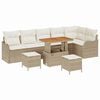 vidaXL Gartensofa-set 9 stk. Beige Poly-Rattan