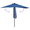 vidaXL Garten-Sonnenschirm Azurblau 294 x 150 x 223 cm