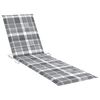 vidaXL Sonnenliege mit Tisch und Auflage Massivholz Teak