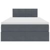vidaXL Bett mit Stauraum und LED mit LED Dunkelgrau 120 x 190 cm Samt