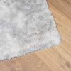 vidaXL Teppich Shaggy Hochflor NAVARRA Silbergrau 200x200 cm Polyester