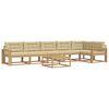 vidaXL Outdoor-Sofagarnitur 7 stk. Wei&szlig; und Beige Polyester