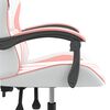 vidaXL Gaming-Stuhl Drehbar Wei&szlig; und Rosa Kunstleder