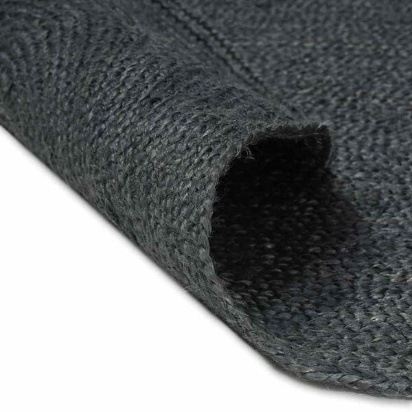vidaXL Bereichsteppiche Oval Schwarz 100 x 152 cm Jute