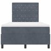 vidaXL Boxspringbett mit Matratze Dunkelgrau 120 x 200 cm Samt