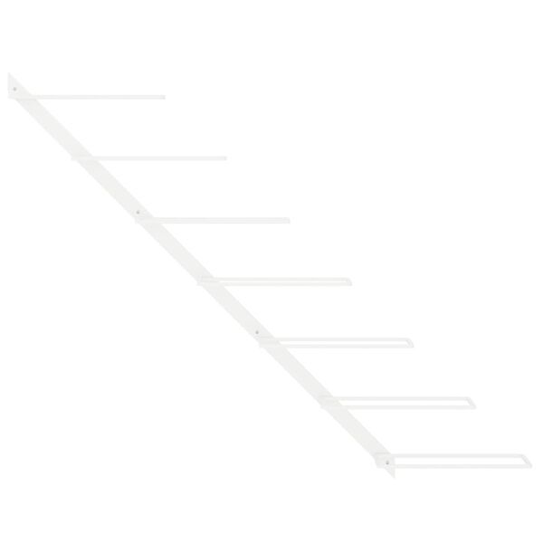 vidaXL Wand-Weinregal f&uuml;r 7 Flaschen Wei&szlig; Metall