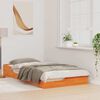 vidaXL Bettrahmen Wachsbraun 90 x 190 cm Massives Kiefernholz