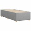 vidaXL Bettgestell ohne Matratze Hellgrau 90x200 cm Stoff