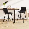 vidaXL Barhocker 2 Stk. Grau Kunstleder