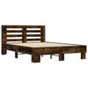 vidaXL Bettgestell R&auml;uchereiche 120x190 cm Holzwerkstoff und Metall